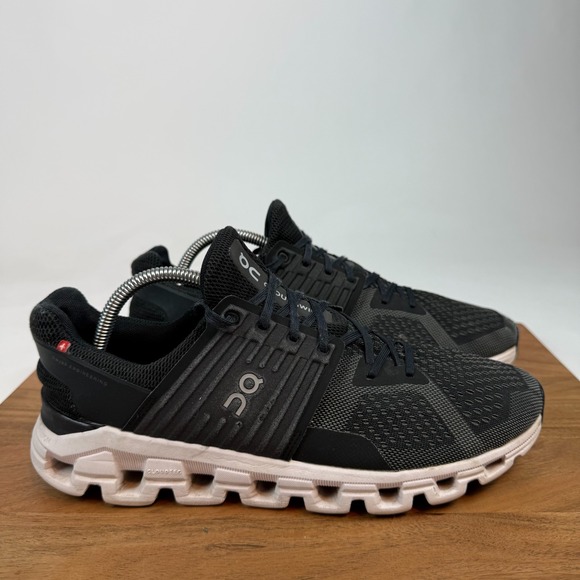 On Running Other - Mens On Cloudswift Black Knit Athletic Gym Running Sneakers Shoes Size 9.5 M GUC